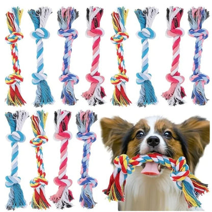 Dog Toy Pet Molar Bite-Resistant Cotton Rope Knot for Small Dog Puppy Relieving Stuffy Cleaning Teeth Pet Chew Toys